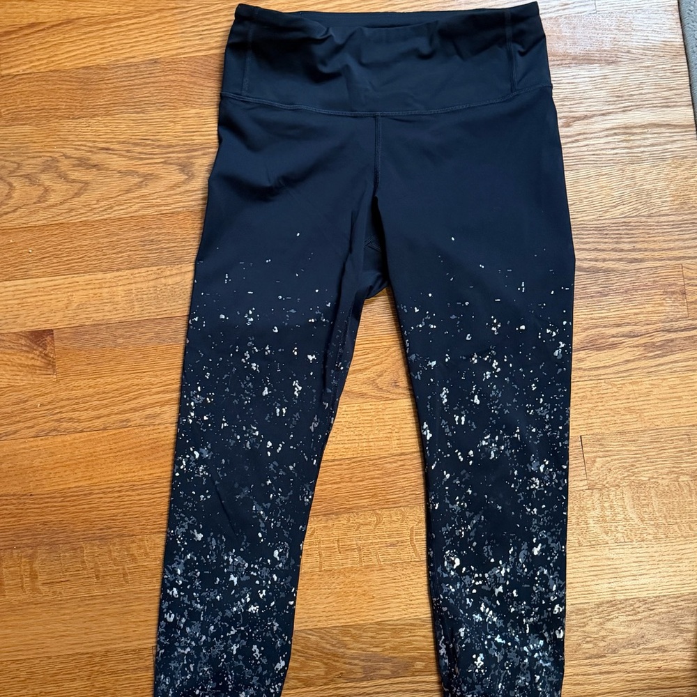 Lululemon Athletica Black and White Speckled Leggings